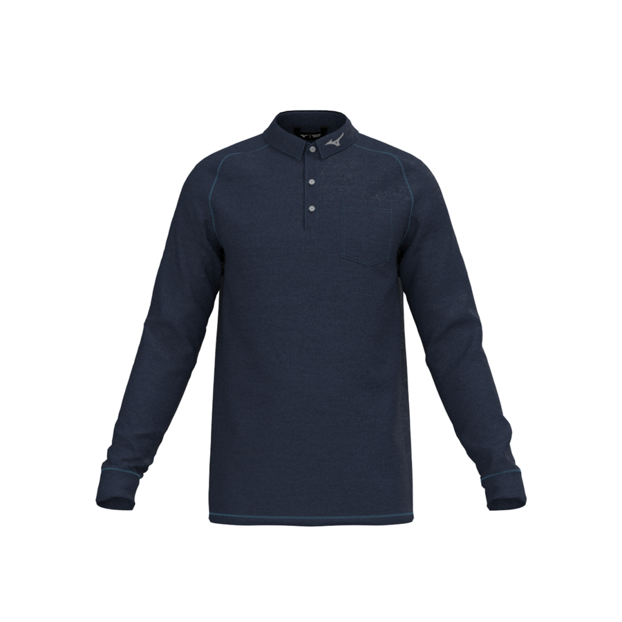 Mizuno Mizuno Melange L/S Polo Navy